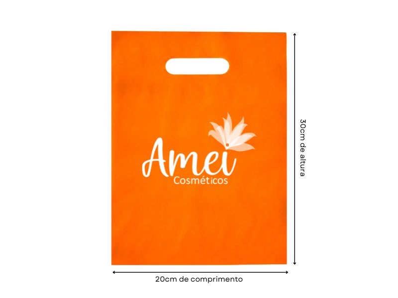 Sacola Laranja de Pl�stico