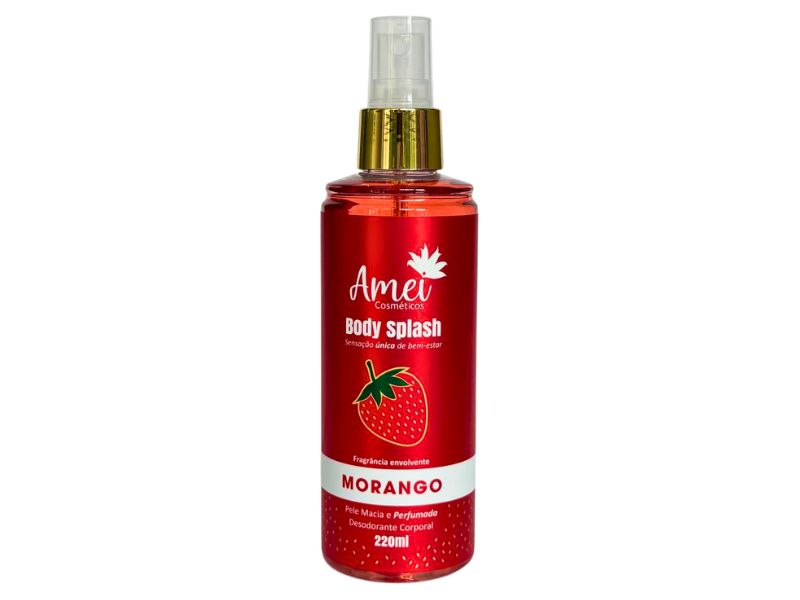 Body Splash Morango Amei Cosm�ticos 220ml